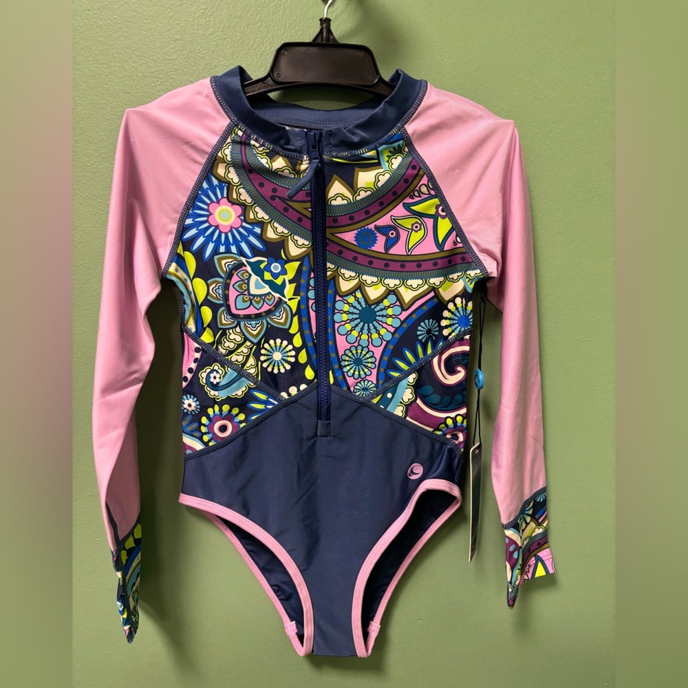 Pink and Blue Girls  Swim One Piece NWT